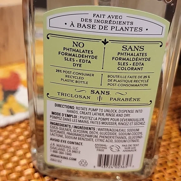 J.R. Watkins Foaming Hand Soap 2-Pack Neroli & Thyme - Picture 3 of 3